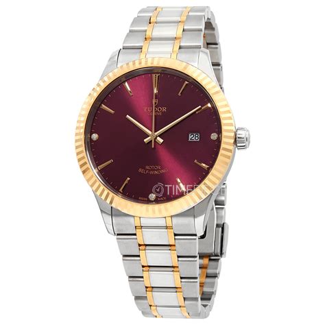 tudor 12713|Tudor Style Automatic Burgundy Dial Men's Watch M12713.